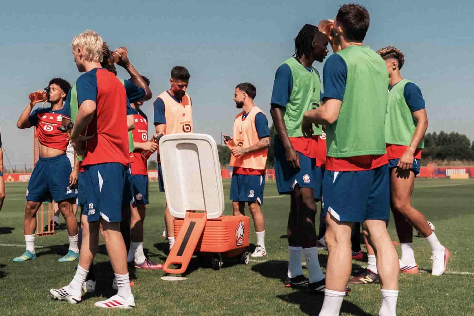 Les joueurs du LOSC &agrave; l'entra&icirc;nement.