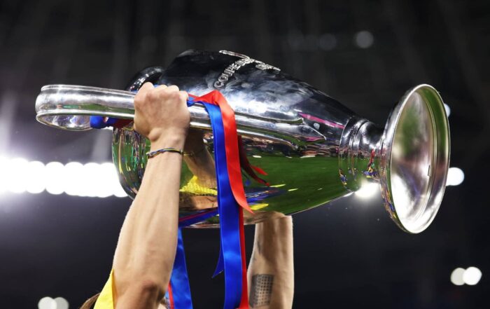 Le trophée de la Ligue des Champions.