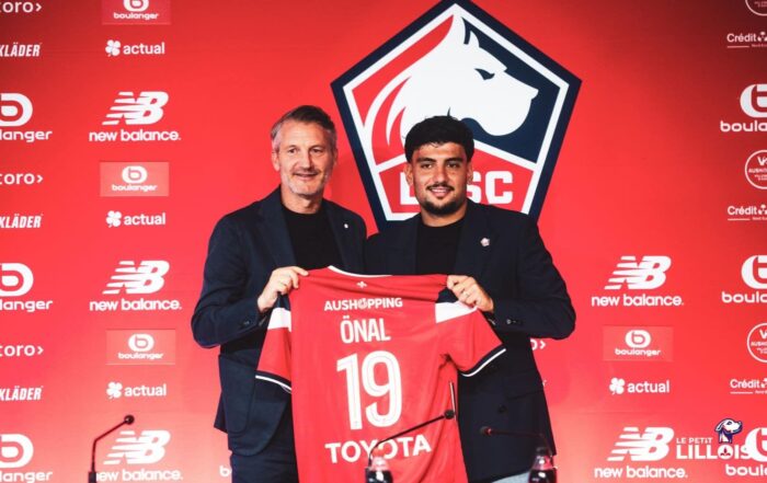 Olivier Létang et Basar Onal, président et joueur du LOSC.
