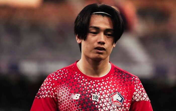 Ayase Ueda, nouvel attaquant du LOSC, buteur à Toulouse.