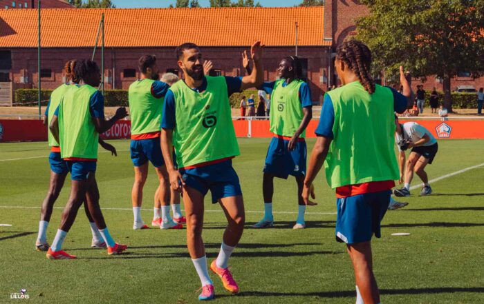 Nabil Bentaleb, milieu de terrain du LOSC au Domaine de Luchin.