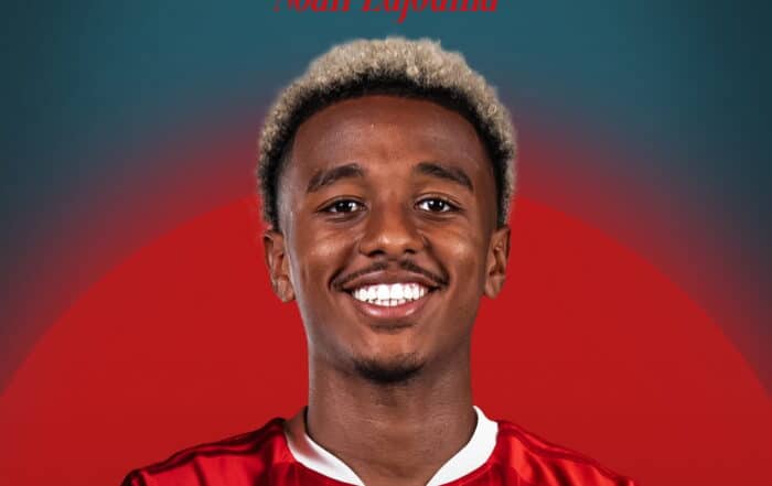 Noah Edjouma, ailier du LOSC prêté au Stade Brestois.