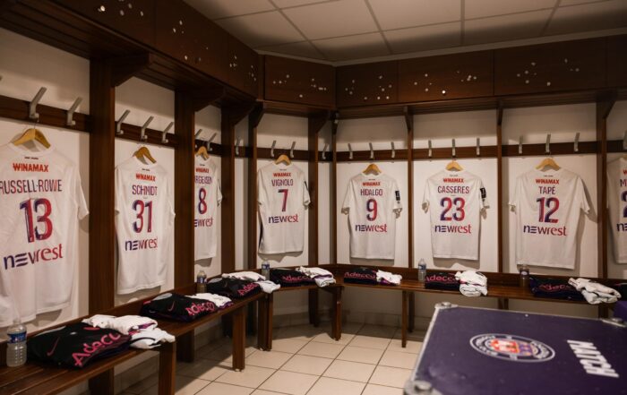 Le vestiaire du Toulouse FC.