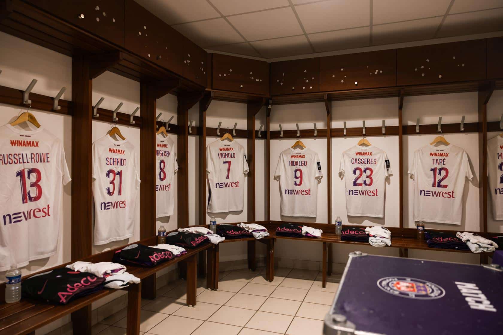 Toulouse FC Le vestiaire du Toulouse FC.