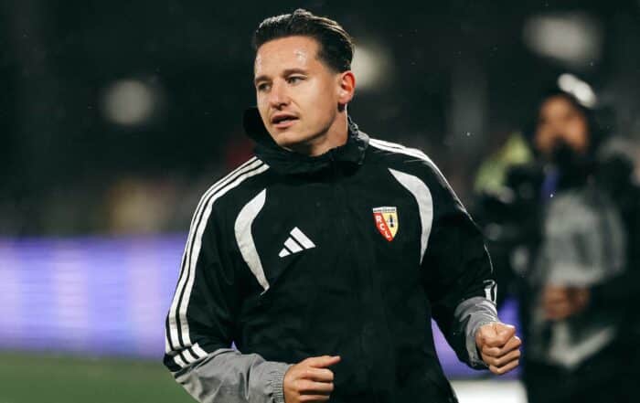 Florian Thauvin, attaquant du RC Lens transparent face au LOSC.