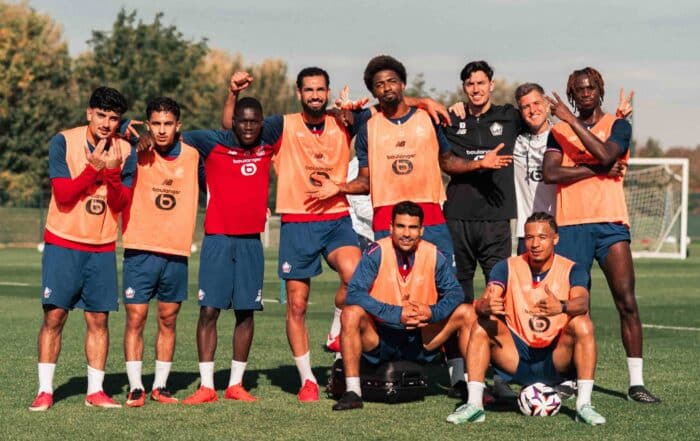 Les joueurs du LOSC à l'entraînement avec le retour de Nabil Bentaleb.