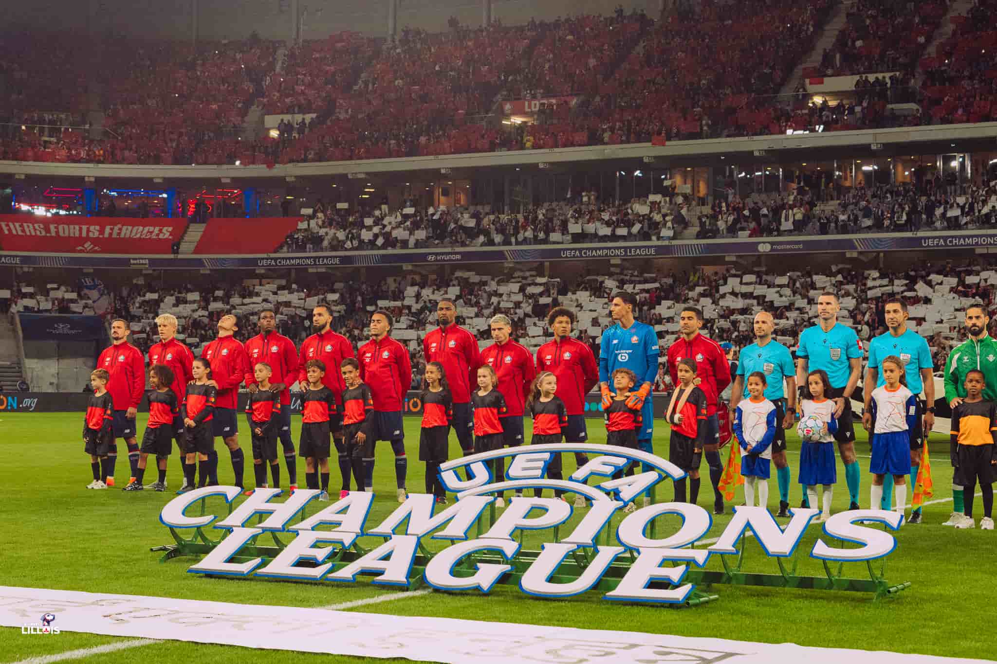 Les joueurs du LOSC en Ligue des champions.