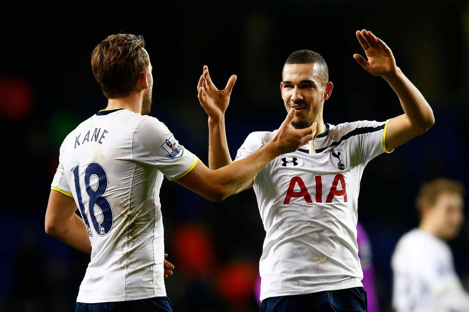 Nabil Bentaleb, joueur du LOSC, lorsqu'il &eacute;voluait avec Harry Kane, Ballon d'Or 2026, &agrave; Tottenham.