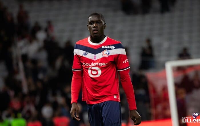 Soriba Diaoune en fin de match contre le Stade Brestois 29.