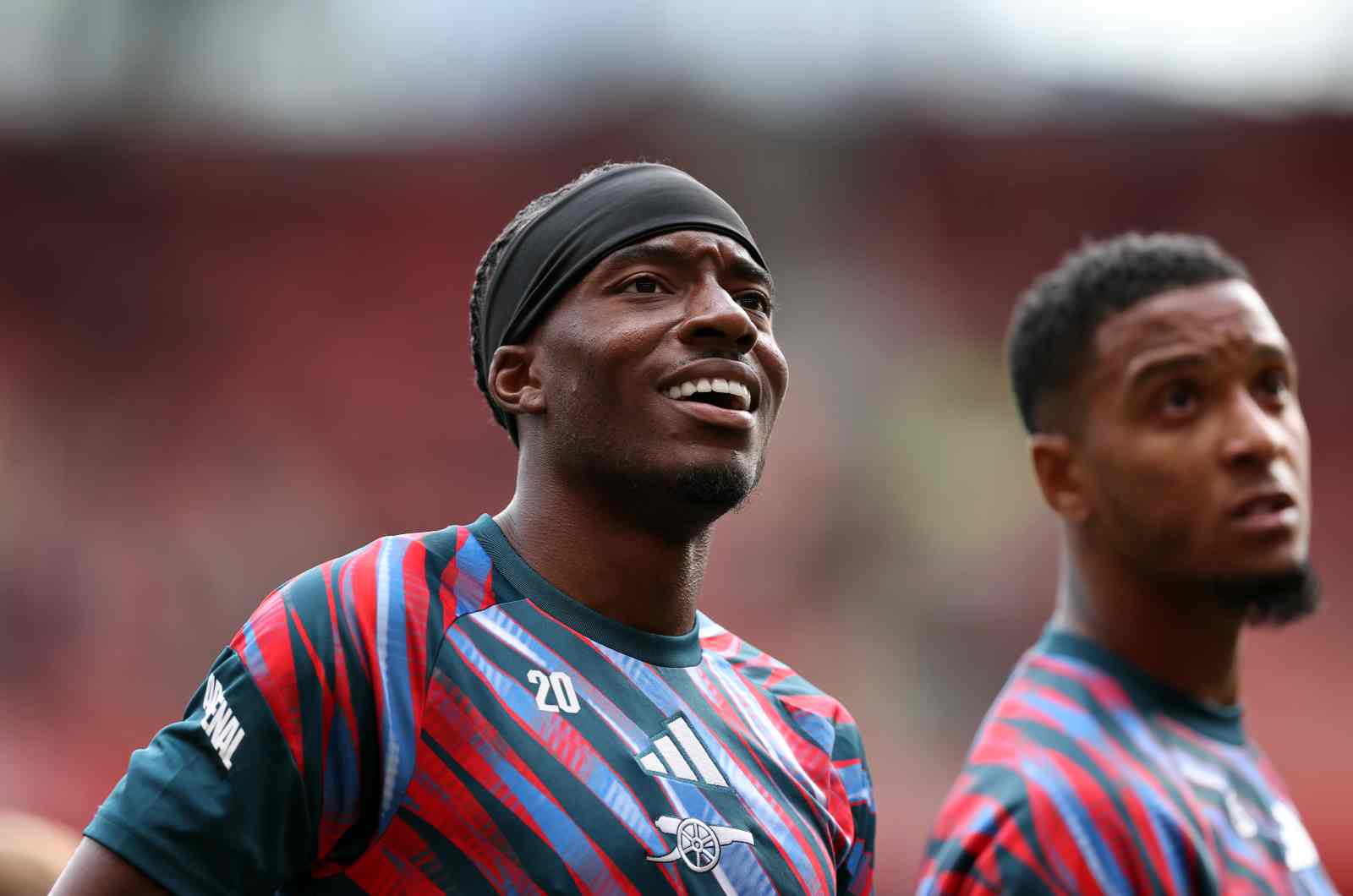 noni madueke LONDON, ENGLAND - OCTOBER 10: Noni Madueke of Arsenal looks on before the Premier League 2026/27 match between Arsenal FC and Leeds United at Emirates Stadium on October 10, 2026 in London, England.