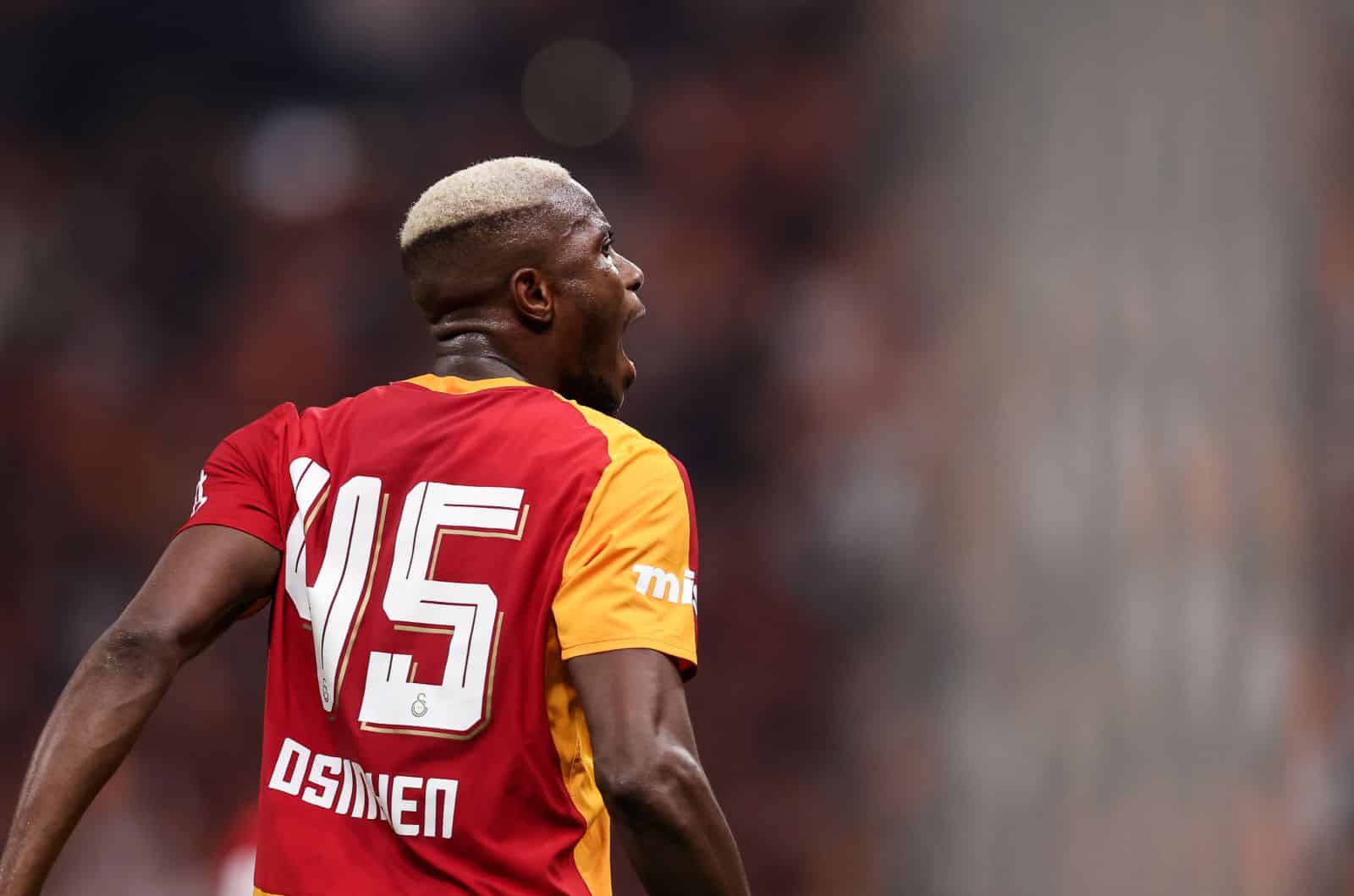 ISTANBUL, TURKEY - AUGUST 30: Victor Osimhen of Galatasaray celebrates after scoring his team's second goal during the Turkish Super League 2026/27 match between Galatasaray SK and G&ouml;ztepe SK at Rams Park Stadium on August 30, 2026 in Istanbul, Turkey.